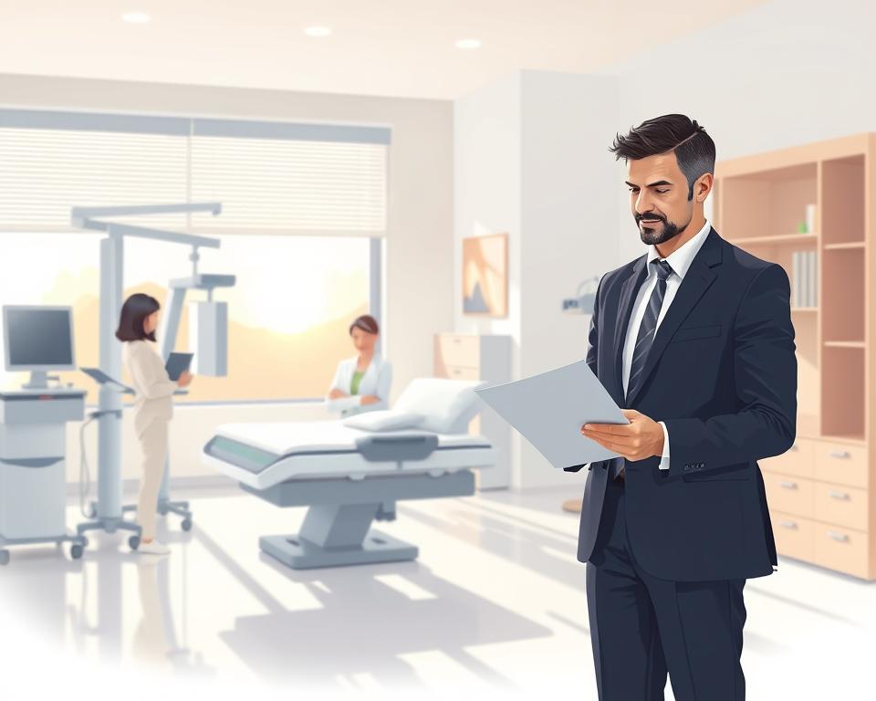 A serene, photorealistic illustration showcasing the surrogacy process for single men. In the foreground, a single man, dressed professionally, reviews documents with a warm and compassionate surrogate, conveying the collaborative nature of the process. The middle ground features a softly-lit, modern medical office, with medical equipment and staff tending to the surrogate's well-being. The background depicts a tranquil, sunlit scene of a family home, symbolizing the ultimate goal of building a family. Lighting is natural and warm, creating a sense of hope and optimism. The composition emphasizes the personal, tailored approach to surrogacy for single men, free of any distracting elements. A serene, photorealistic illustration showcasing the surrogacy process for single men. In the foreground, a single man, dressed professionally, reviews documents with a warm and compassionate surrogate, conveying the collaborative nature of the process. The middle ground features a softly-lit, modern medical office, with medical equipment and staff tending to the surrogate's well-being. The background depicts a tranquil, sunlit scene of a family home, symbolizing the ultimate goal of building a family. Lighting is natural and warm, creating a sense of hope and optimism. The composition emphasizes the personal, tailored approach to surrogacy for single men, free of any distracting elements.