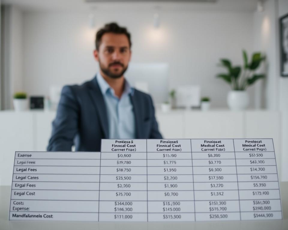 A detailed cost breakdown of surrogacy for single men, showcased against a clean, professional background. In the foreground, a neatly organized table delineates the various expenses, from legal fees to medical costs, presented in a clear and concise manner. The middle ground features a serene, modern office setting, with subtle hints of technology and finance-related decor. The lighting is soft and diffused, creating a sense of clarity and tranquility. The overall mood is one of informative professionalism, guiding the viewer through the complex financial landscape of surrogacy for single individuals. A detailed cost breakdown of surrogacy for single men, showcased against a clean, professional background. In the foreground, a neatly organized table delineates the various expenses, from legal fees to medical costs, presented in a clear and concise manner. The middle ground features a serene, modern office setting, with subtle hints of technology and finance-related decor. The lighting is soft and diffused, creating a sense of clarity and tranquility. The overall mood is one of informative professionalism, guiding the viewer through the complex financial landscape of surrogacy for single individuals.