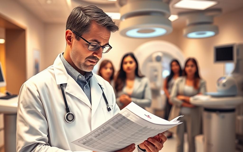 A state-of-the-art IVF clinic in Georgia, bathed in warm lighting. In the foreground, a doctor in a crisp white coat examines a fertility chart, their expression one of focused concentration. In the middle ground, patients wait anxiously, their faces conveying a mix of hope and trepidation. The background reveals advanced medical equipment, sleek and gleaming, testifying to the clinic's commitment to cutting-edge technology. The overall atmosphere is one of clinical professionalism, tempered by a sense of care and compassion for those seeking the life-changing gift of a child. A state-of-the-art IVF clinic in Georgia, bathed in warm lighting. In the foreground, a doctor in a crisp white coat examines a fertility chart, their expression one of focused concentration. In the middle ground, patients wait anxiously, their faces conveying a mix of hope and trepidation. The background reveals advanced medical equipment, sleek and gleaming, testifying to the clinic's commitment to cutting-edge technology. The overall atmosphere is one of clinical professionalism, tempered by a sense of care and compassion for those seeking the life-changing gift of a child.