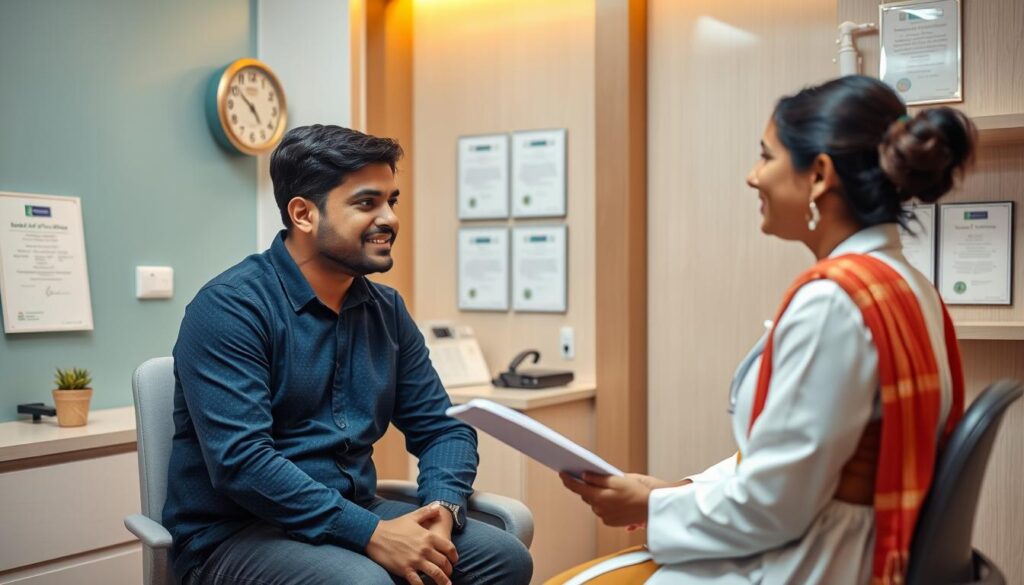 Altruistic Surrogacy in Mumbai - Couple consulting with fertility specialist Altruistic Surrogacy in Mumbai - Couple consulting with fertility specialist