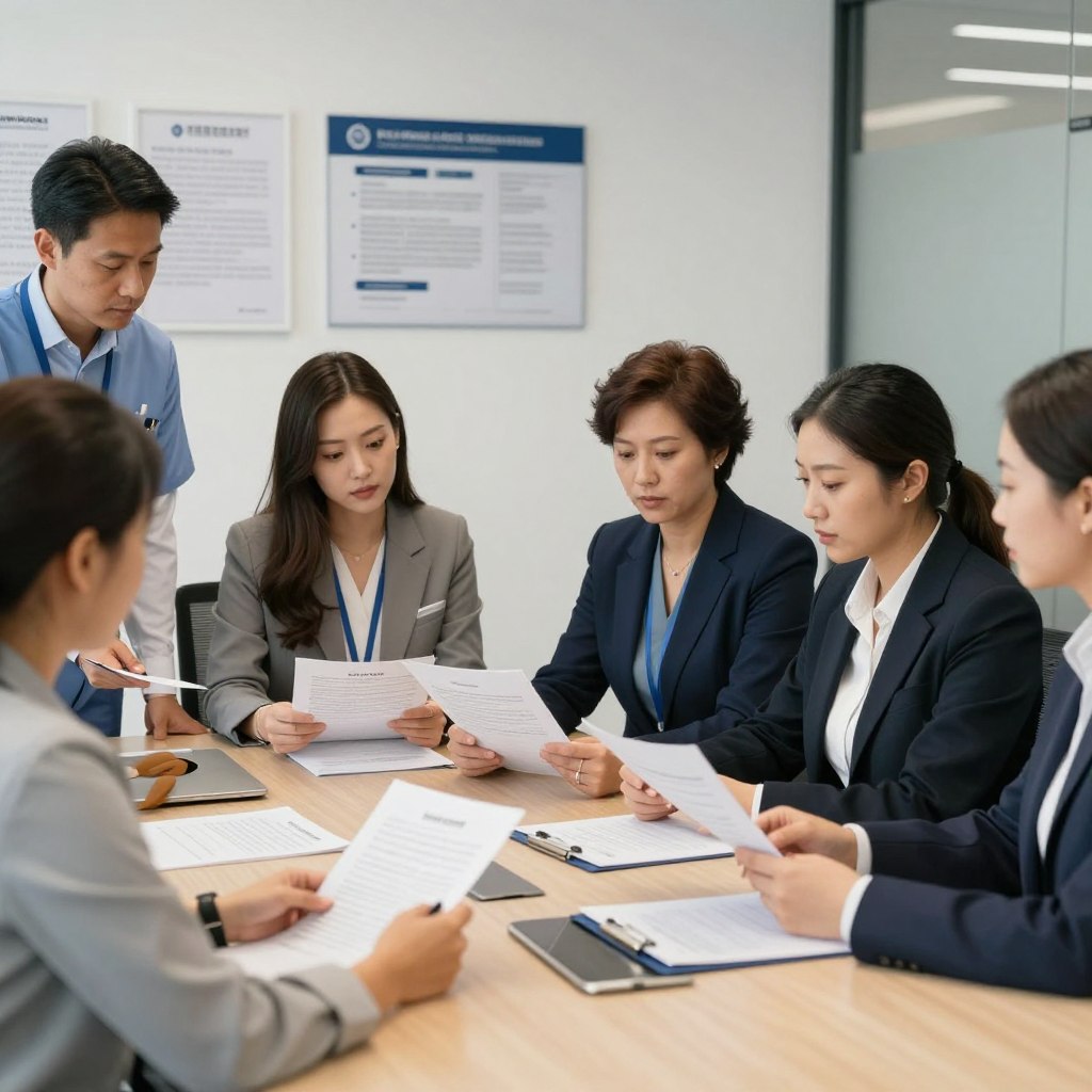 Experienced fertility services team in a professional meeting Experienced fertility services team in a professional meeting