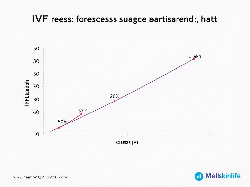 Graph comparing IVF cost versus success rates at different clinics in India Graph comparing IVF cost versus success rates at different clinics in India