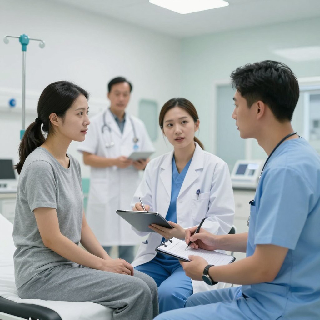 IVF Treatment Support coordinator attending appointment with patient IVF Treatment Support coordinator attending appointment with patient