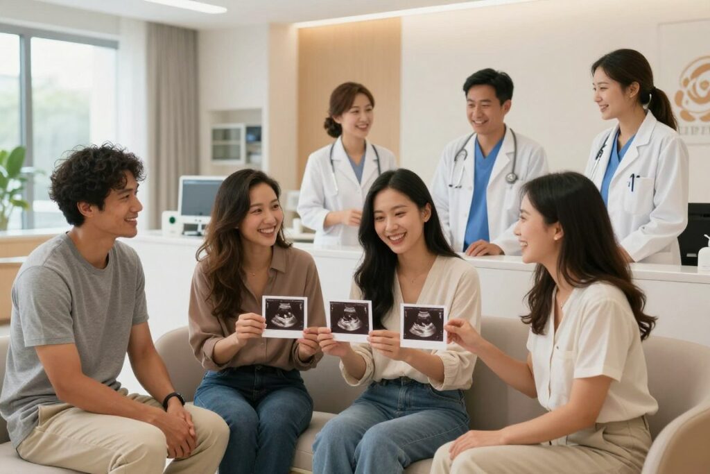 International patients celebrating high IVF success rate at our clinic International patients celebrating high IVF success rate at our clinic