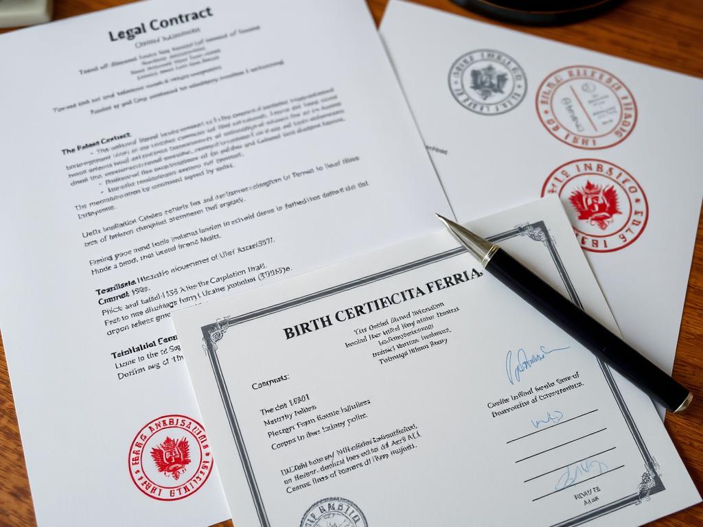 Legal documents for surrogacy in Kazakhstan with official stamps and signatures Legal documents for surrogacy in Kazakhstan with official stamps and signatures