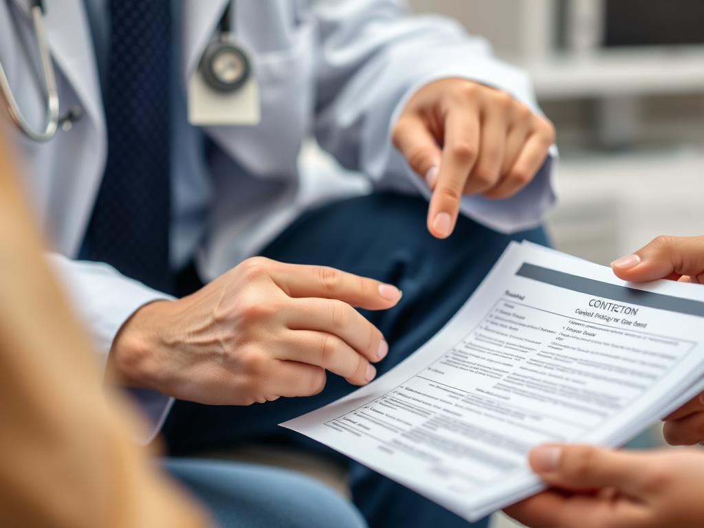 Patient reviewing documents at one of the best IVF clinics in India Patient reviewing documents at one of the best IVF clinics in India