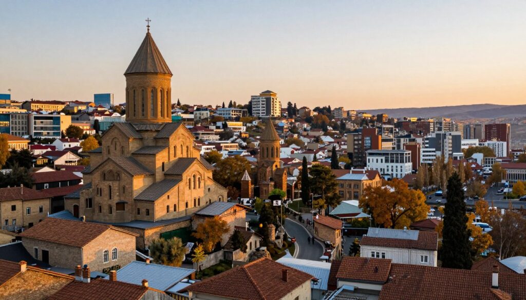 Beautiful Georgian architecture and landscape Beautiful Georgian architecture and landscape