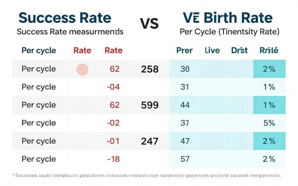 Comparison chart of success metrics Comparison chart of success metrics