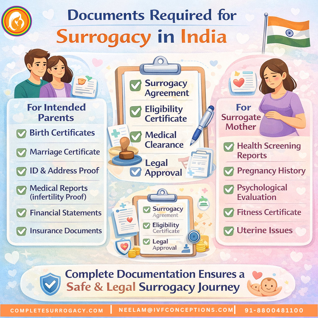 Documents required for surrogacy in India
