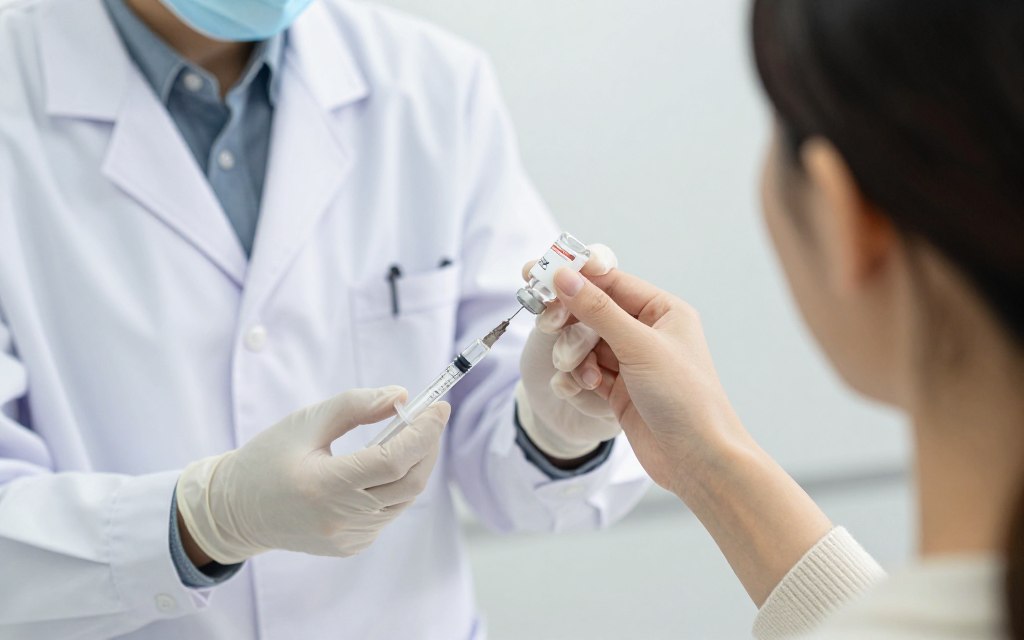 Fertility medication injection demonstration Fertility medication injection demonstration