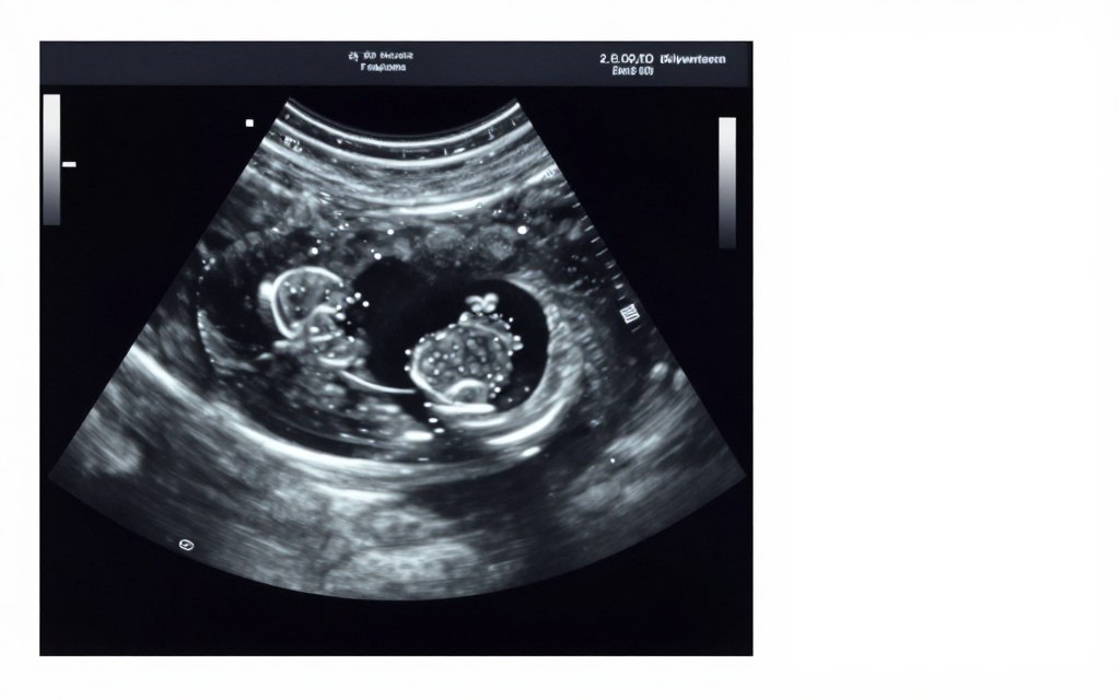 Ultrasound showing polycystic ovaries Ultrasound showing polycystic ovaries