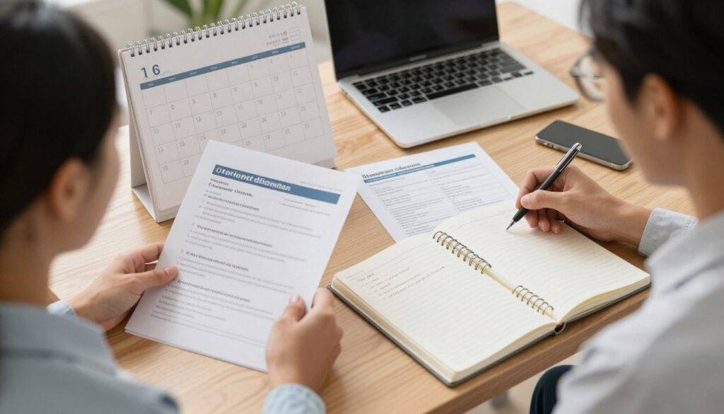 Couple preparing for fertility testing appointment Couple preparing for fertility testing appointment