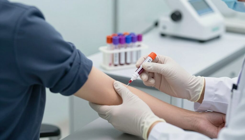 Female fertility hormone testing blood sample collection Female fertility hormone testing blood sample collection