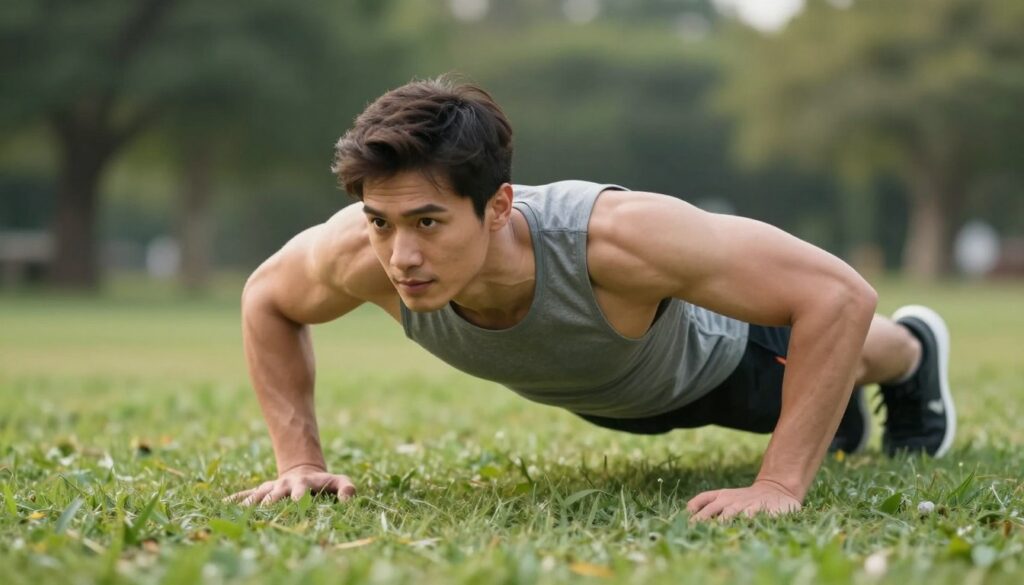 man exercising outdoors for fertility health man exercising outdoors for fertility health