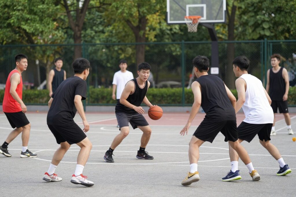man playing sports with friends for fertility fitness man playing sports with friends for fertility fitness