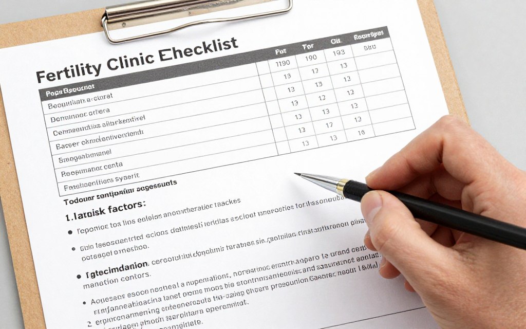 Fertility clinic evaluation checklist and comparison factors Fertility clinic evaluation checklist and comparison factors
