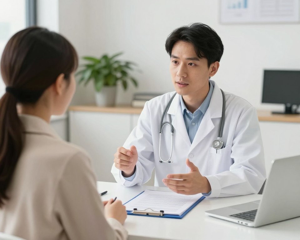 Patient consultation with fertility specialist discussing treatment options Patient consultation with fertility specialist discussing treatment options