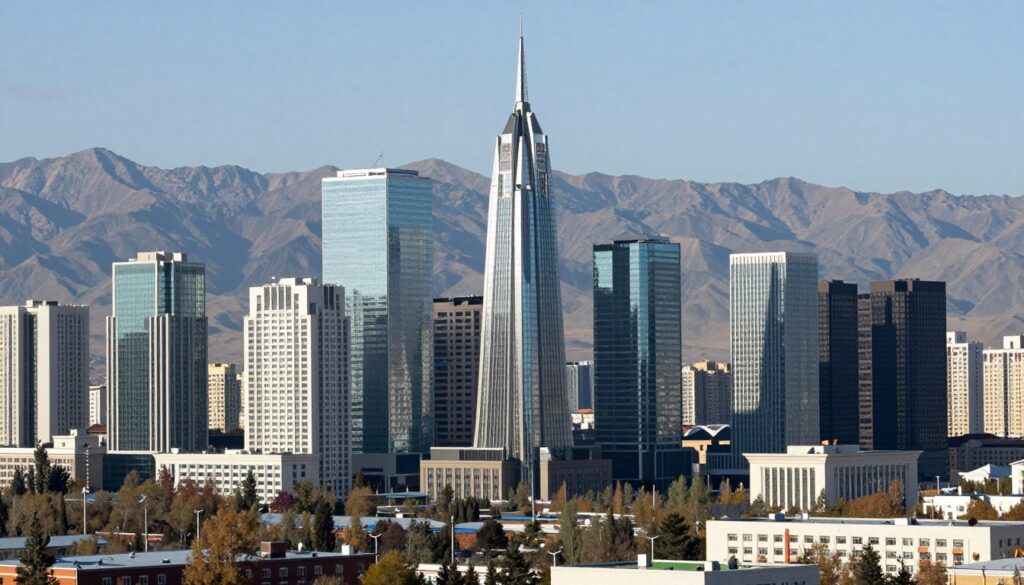 Almaty Kazakhstan modern cityscape Almaty Kazakhstan modern cityscape