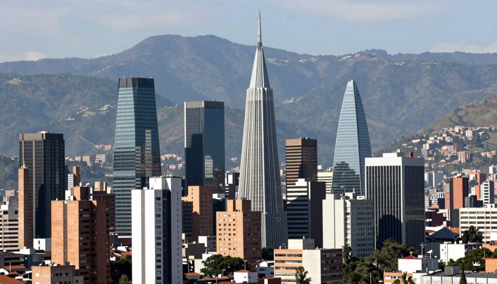 Bogota Colombia cityscape representing surrogacy destination Bogota Colombia cityscape representing surrogacy destination