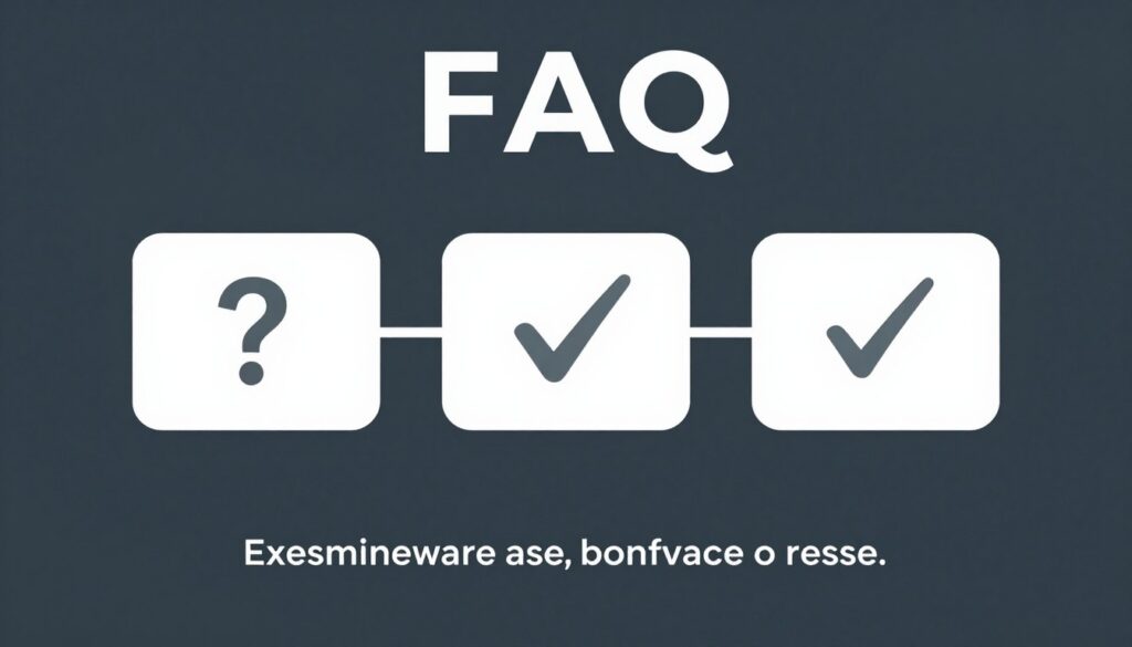FAQ concept with question marks and answers FAQ concept with question marks and answers