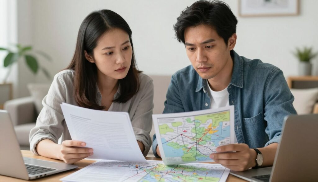 Intended parents reviewing surrogacy destination options Intended parents reviewing surrogacy destination options