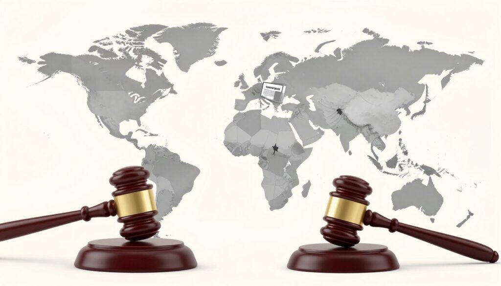 International surrogacy laws concept with world map and legal documents International surrogacy laws concept with world map and legal documents